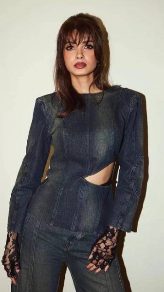 Diana Penty redefines edgy chic in a denim power look
