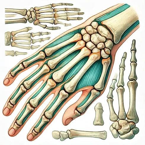 Klouby ruky anatomie