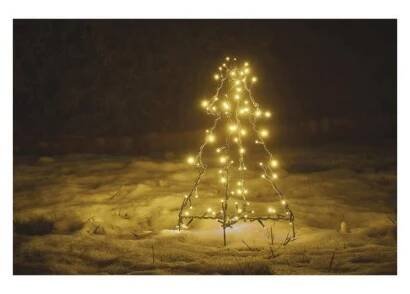 LED vánoční stromek kovový, 50 cm, venkovní i vnitřní, teplá bílá 1 ks, krabice | Vánoční dekorace | WORKNOW