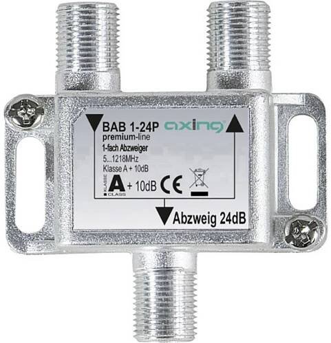 Axing BAB 1-08P odbočka TV kabelu jednoduchý 5 - 1218 MHz