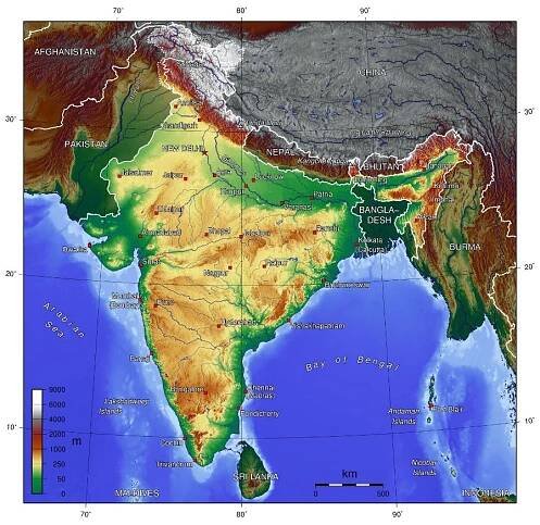 Maps of India | Collection of maps of India | Asia | Mapsland | Maps of the World