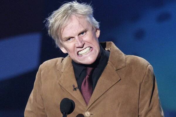 BURBANK, CA - MARCH 01: Actor Gary Busey appears onstage at the Comedy Central roast of Larry The Cable Guy at Warner Bros. Studios on March 1, 2009 in Burbank, California. (Photo by Kevin Winter/Getty Images)