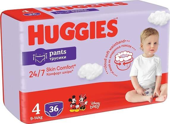 Huggies Pants Jumbo 4 9-14 kg 36 ks