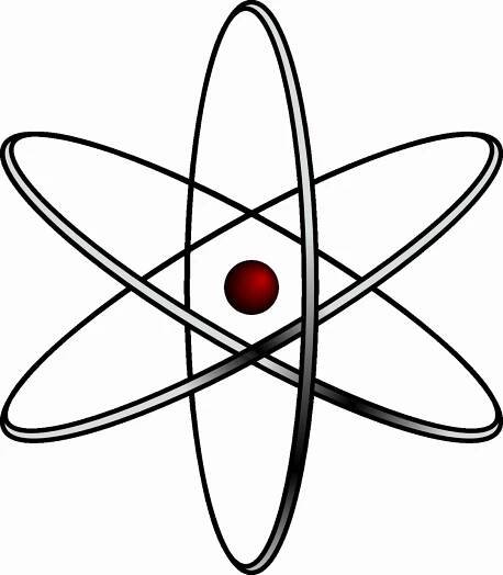 Vektorový obrázek, ilustrační klipart Atom v rozlišení 1119x1280 pixelů zdarma ke stažení, Symboly vektor do vašich dokumentů