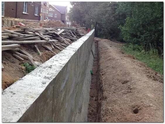 betonová opěrná zeď