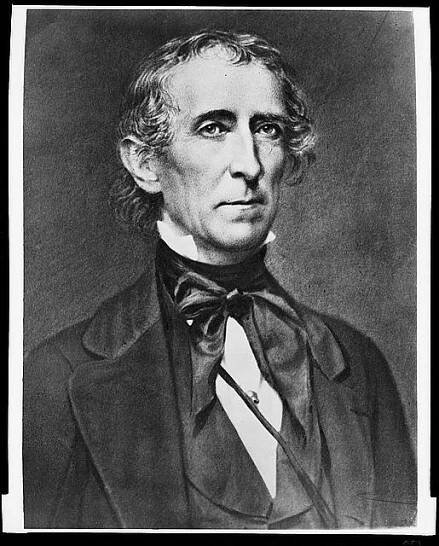 [President John Tyler, half-length portrait, facing right]