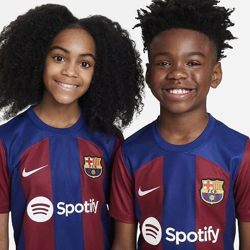 Dětský dres s krátkým rukávem Nike FC Barcelona Stadium 2023/24, domácí