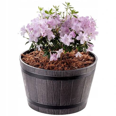 KVĚTINÁČ ZAHRADNÍ VELKÝ NA TERASU KVĚTINY 30 cm OBAL KVĚTINOVÝ KULATÝ Značka Kadax