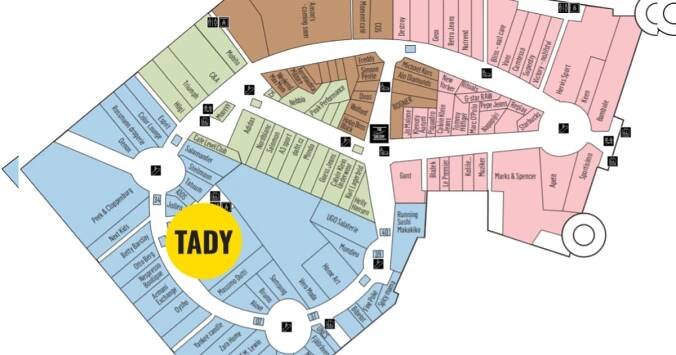 Mapa s umístěním očkovacího centra v obchodním...