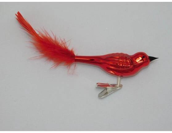 Ornex Skleněná vánoční ozdoba ptáček červený 4 x 3 x 10 cm nakoupit u OBI