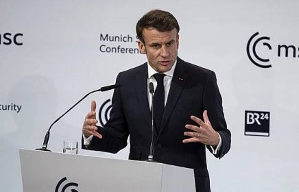 Fotogalerie: Francouzský prezident Emmanuel Macron na Mnichovské bezpečnostní konferenci...