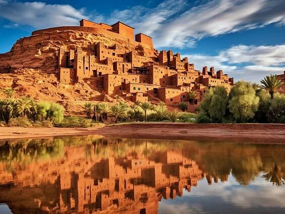 Bezplatný obrázok: Fotografia Ait Benhaddou v Maroku, malebný pohľad na staré mesto v štýle tradičnej africkej architektúry