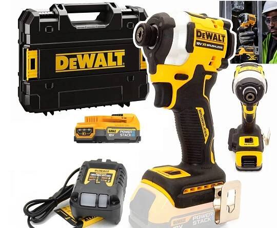 DeWalt DCF850E1T Příklepový šroubovák 206 Nm Sada PowerStack 1x1,7Ah 18V XR