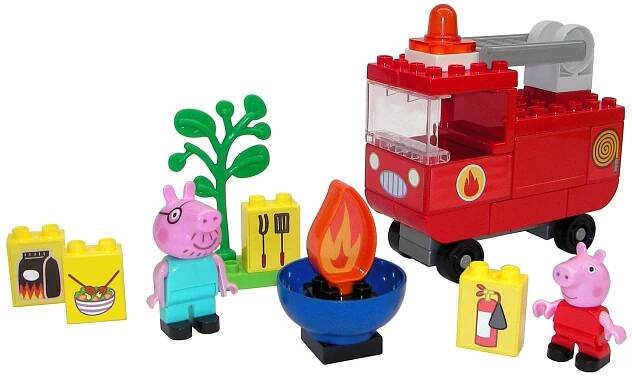 Big Maxi PlayBig Bloxx Prasátko Peppa Hasičské auto s příslušenstvím