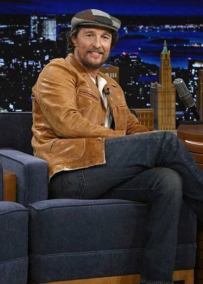 Matthew McConaughey during an interview on THE TONIGHT SHOW STARRING JIMMY FALLON
