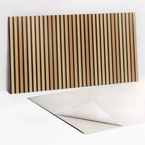 Ochranný Panel PVC - Samolepicí Vinylové Dlaždice na Stěnu - 100 x 50 - Dřevěné desky Lamellas