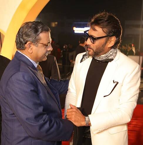 With Jackie Shroff Indian actor and former model