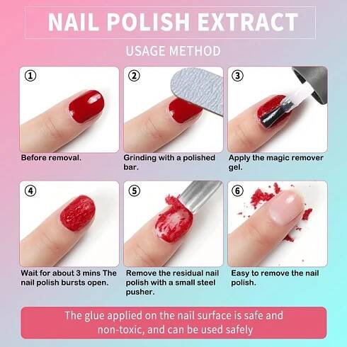 15ML Magic Fast Remover Odstraňovač gelového laku na nehty UV Gel Polish Removal Base Top Coat Clean Remover