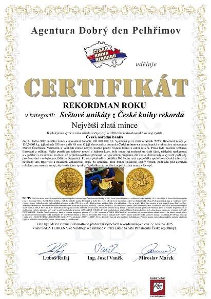 Ocenění a certifikace | Česká mincovna