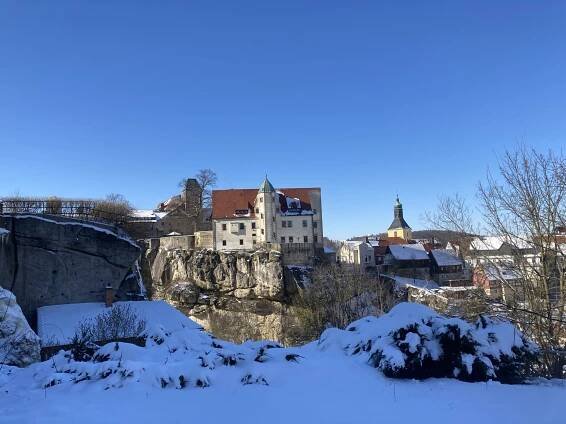 Burg Hohnstein im Winter