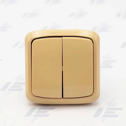 TANGO IP44 Kompletní vypínač č. 6+6 s rámečkem 3558A-52940 D