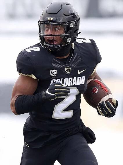 Brenden Rice #2 of the Colorado Buffaloes at Folsom Field on December 12, 2020 in Boulder, Colorado. 