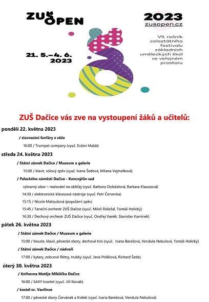 Dačice ZUŠ OPEN 2023