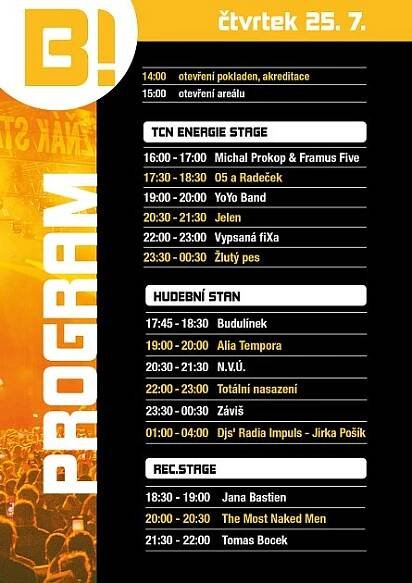 Program Benátská 2024, čtvrtek.