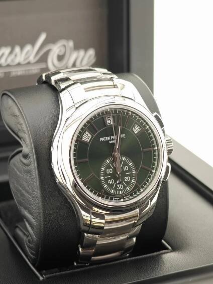 BRAND NEW 5905/1A 5905 PATEK PHILIPPE COMPLICATIONS OLIVE GREEN DIAL SELF-WINDING 42 MM