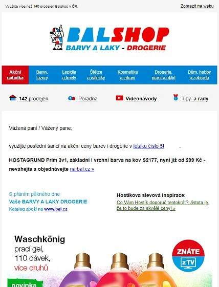 Leták číslo 5 ještě žije_ Nezmeškejte poslední šanci na zlevněné barvy a drogérii