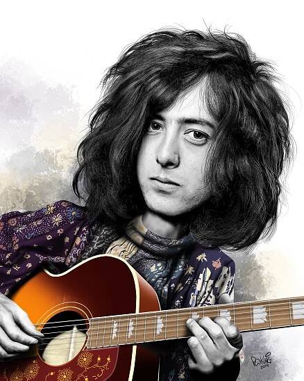 Jimmy Page Caricature