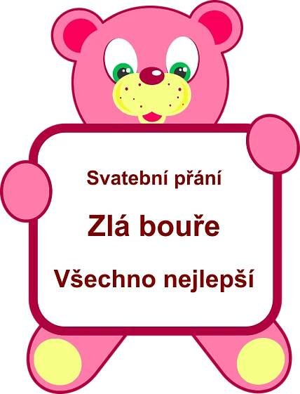 Svatební přání Zlá bouře, blahopřání ke sňatku, gratulace ke svatbě ke stažení