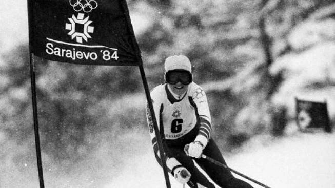 Olga Charvátová na ZOH v Sarajevu 1984