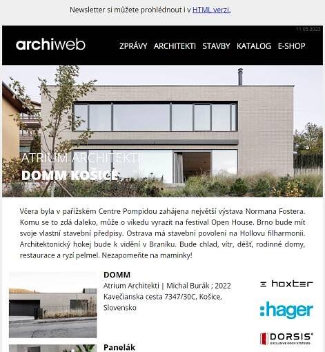 archiweb.cz - newsletter 11/05/2023