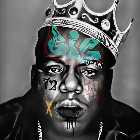 Foto obraz 90x60 cm ZUPPINI The Notorious B.I.G. PUMA DIOR NIKE ADIDAS - Zařízení pro dům a zahradu