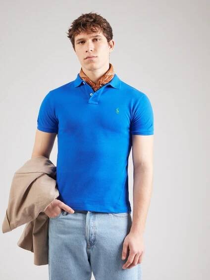 Polo Ralph Lauren Klasický střih Tričko – modrá: přední strana