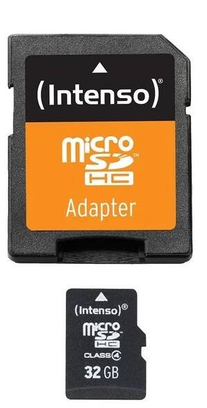 Paměťová karta Intenso microSD 32GB 5/21 Class 4 + AD