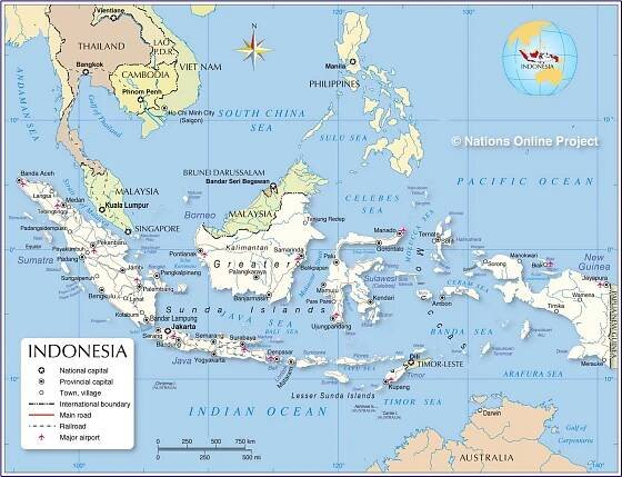 Political Map of Indonesia
