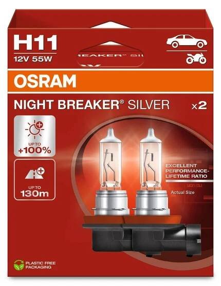 Osram Night Breaker Silver H11 PGJ-2 12V 55W 2 ks od 359 Kč - Heureka.cz