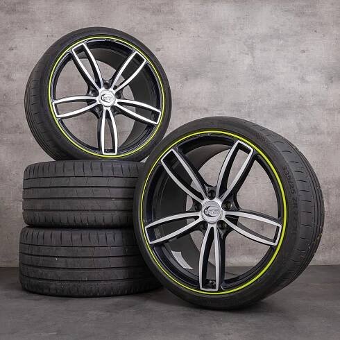 Techart Formula IV 22palcové ráfky na auto vhodné pro Porsche Panamera 971 G II letní kola 10022-TA4 12022-TA4 černá lesklá soustružená