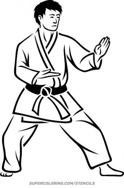 Šablona karate | Vystřihovánky pro děti k vytisknutí zdarma