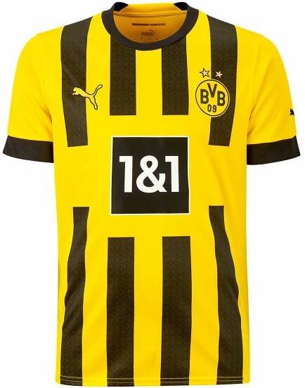 Borussia Dortmund Dres Domácí Fotbalové Dresy pro Muže 2022-2023 Krátký Rukáv