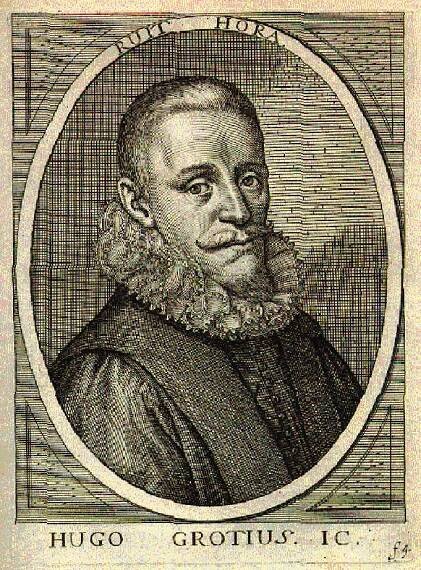 Portrait de Hugo (ou Hugues) Grotius, gravé vers 1650 pour la Bibliotheca Chalcographica de Jean-Jacques Boissard (Bibliothèque de Genève).