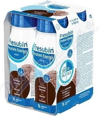 FRESUBIN PROTEIN ENERGY DRINK ČOKOLÁDA POR SOL 4X200ML