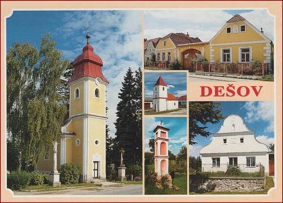 Dešov * kaple, kostel, části obce, okénková * Třebíč * B1711 | Aukro