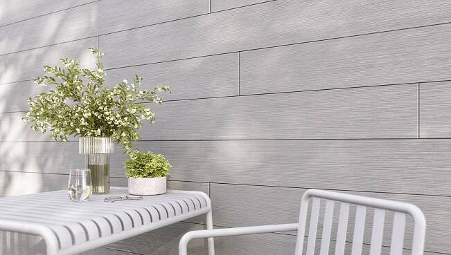 Fasádní obklad - deska KERRAFRONT OPTI Brushed FS-101 EJ - 11 perlová šedá (P.Grey) /0,18 x 2,95 m | PROSTAVBU