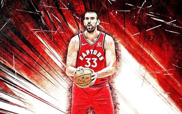 Dynamic Marc Gasol in Action Wallpaper