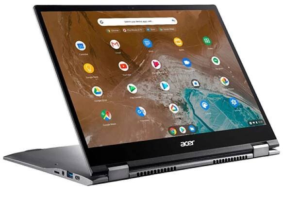 Acer - Chromebook Spin 713 2-in-1 13.5" 2K VertiView 3:2 Touch - Intel i5-10210U - 8GB Memory - 128GB SSD - Steel Gray