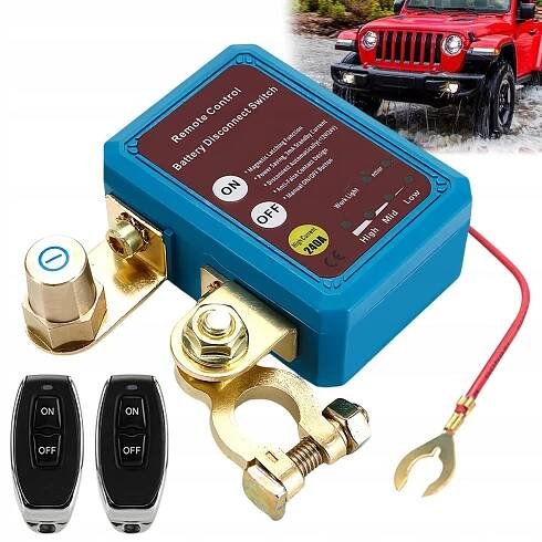 Dálkový automatický vypínač odpojovač baterie 12V 240A 2x dálkové ovládání za 749.00CZK - Allegro