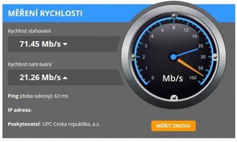 Měření rychlosti připojení k internetu • Čisté PC